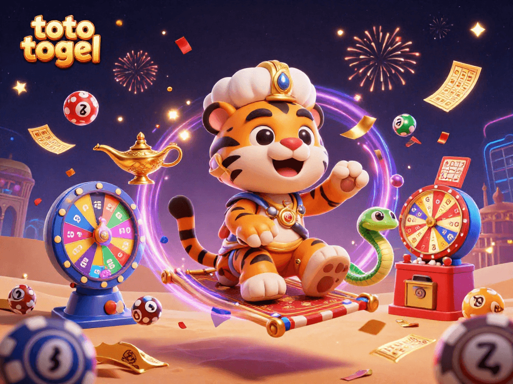 Experience thrilling toto togel action with vibrant lottery elements and a magical theme.