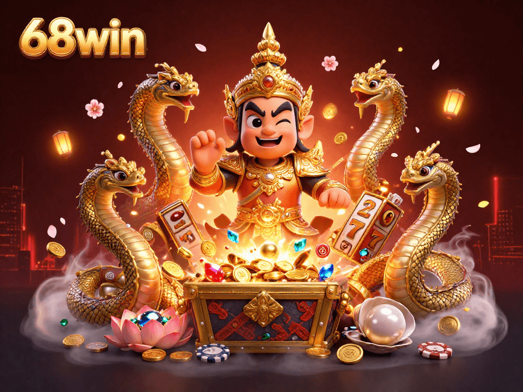 Explore thrilling game action at 68win with vibrant characters and dynamic casino visuals