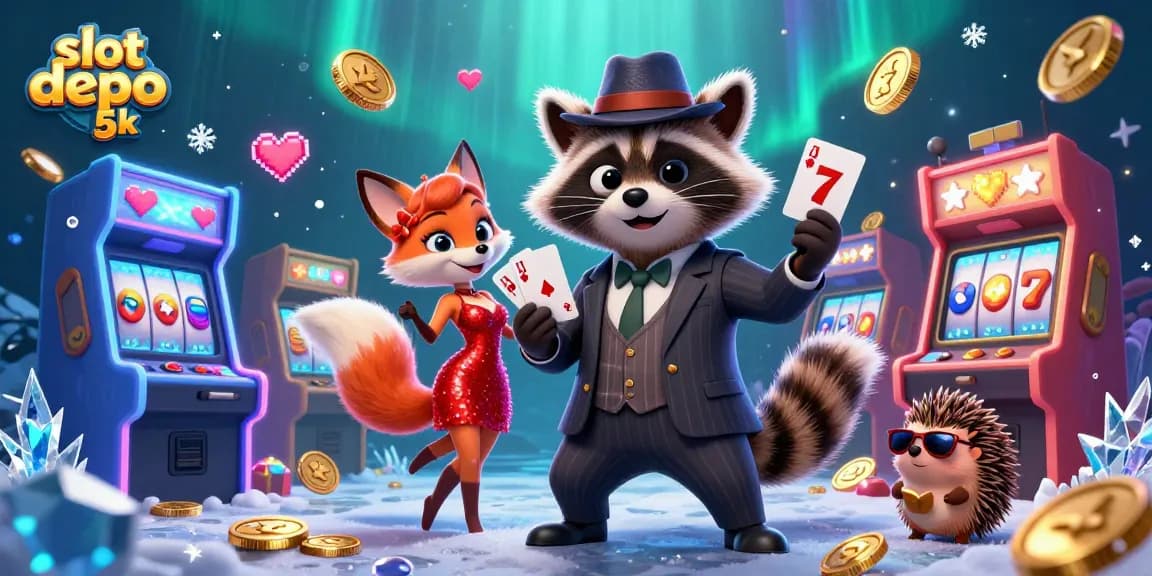 Experience thrilling gameplay with slot depo 5k’s vibrant 3D illustration showcasing fun characters and exciting gaming action.