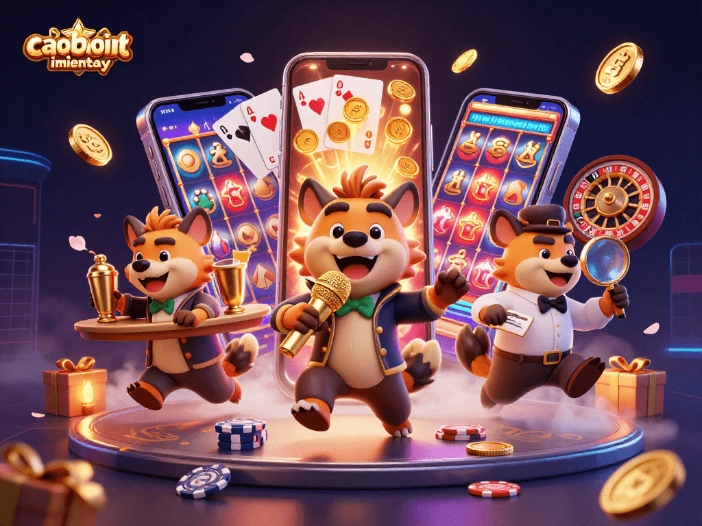 Experience caoboimientay in this dynamic casino scene with hyenas running a comedy club.