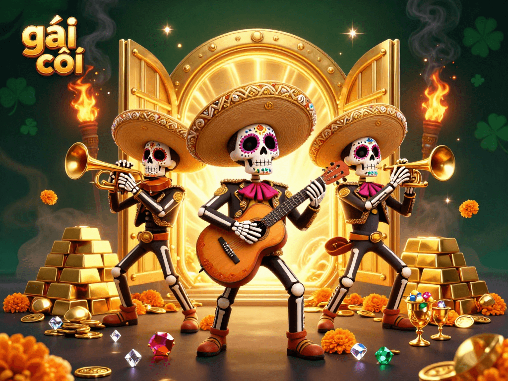 Experience the excitement of gái gọi with a vibrant mariachi band in a casino treasure scene.