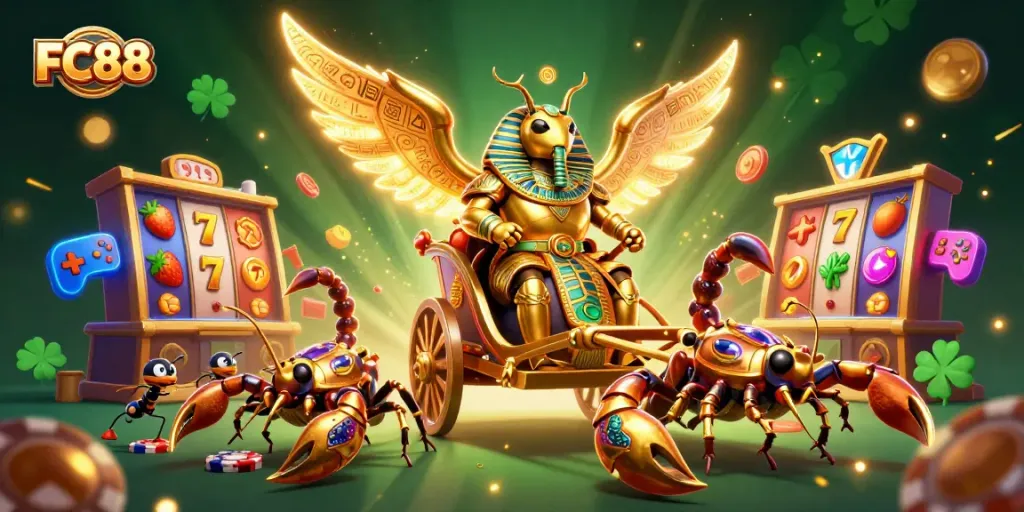 Play thrilling casino games with FC88's vibrant 3D world packed with upcycled treasures.
