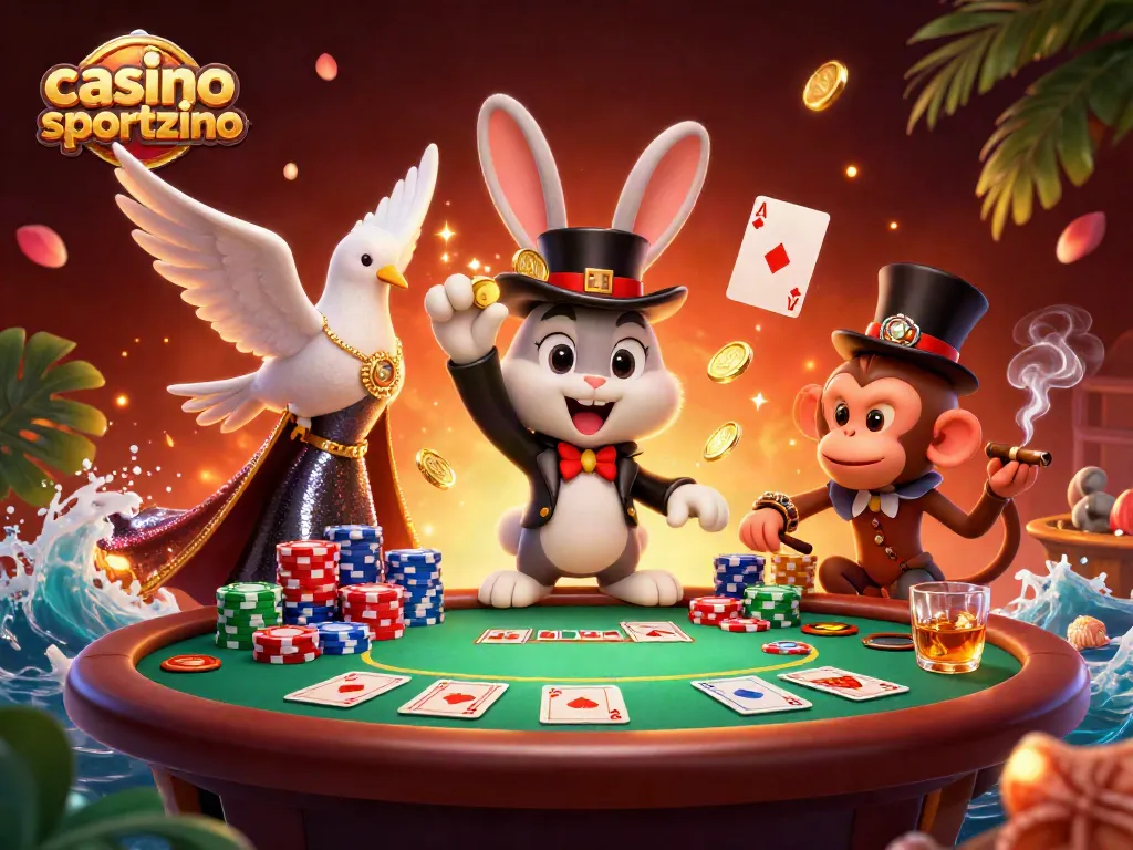 Experience thrilling gameplay at casinos like Sportzino with fun character interactions and exciting prizes.