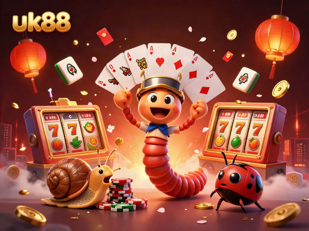 Experience excitement with uk88, a lively 3D casino scene featuring dynamic games and thrilling characters.