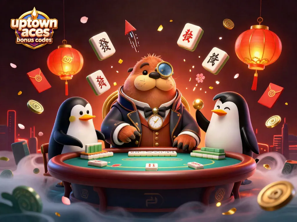 Engage with uptown aces bonus codes in a vibrant underwater poker scene featuring a jolly walrus and friends.