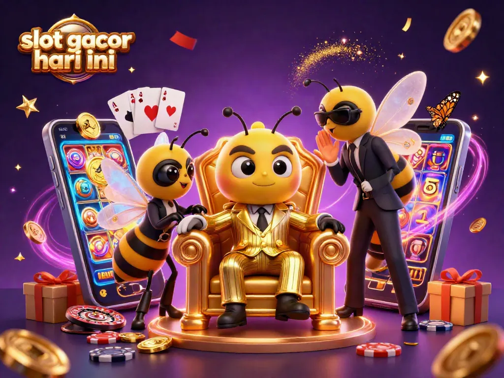 Temukan slot gacor hari ini dengan perayaan penuh warna dan elemen kasino yang menarik.