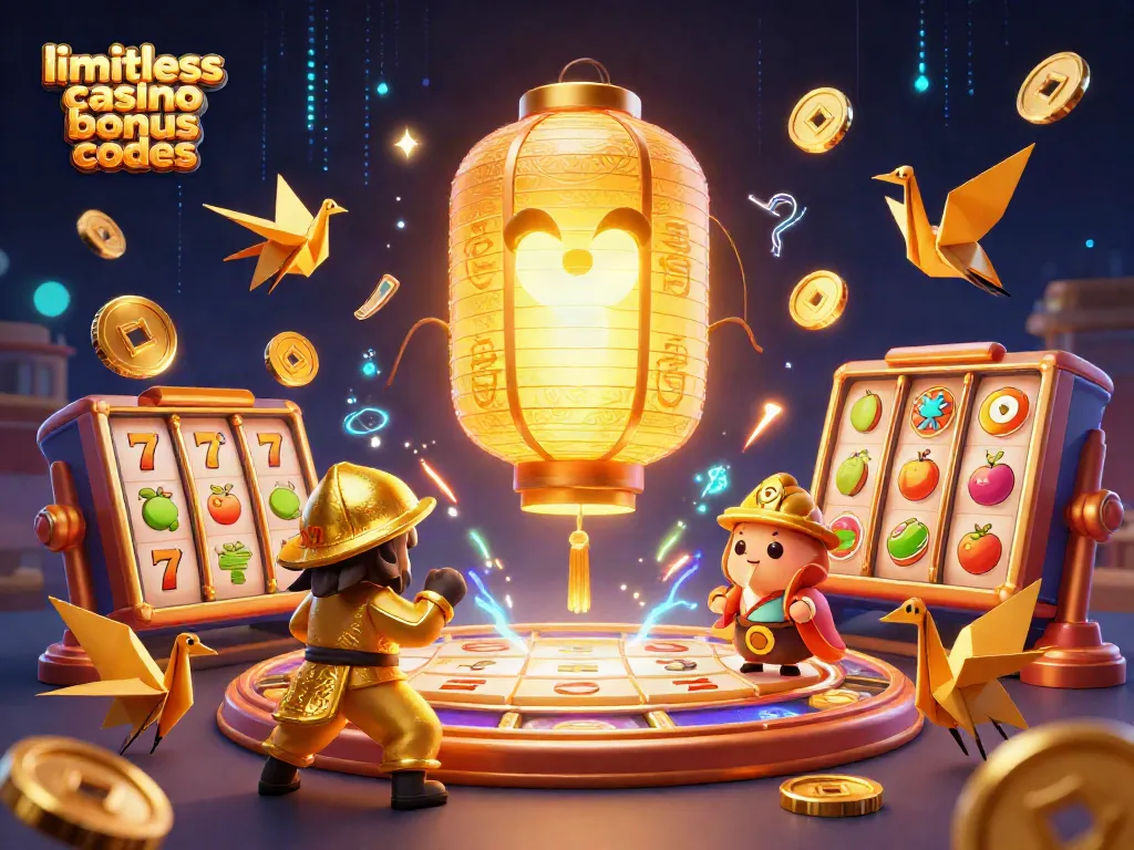 Experience limitless casino bonus codes with vibrant gaming symbols and a magical atmosphere.
