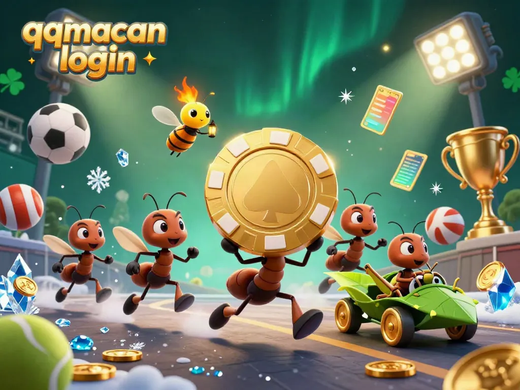 Engage with the thrilling scene of ants embodying the qqmacan login experience while creating strategic gaming moments.