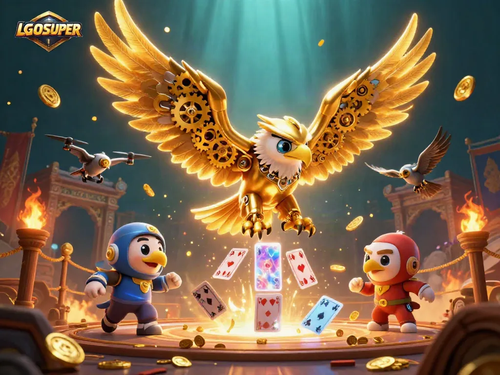 Experience thrilling gameplay with LGOSUPER in an immersive 3D casino environment.