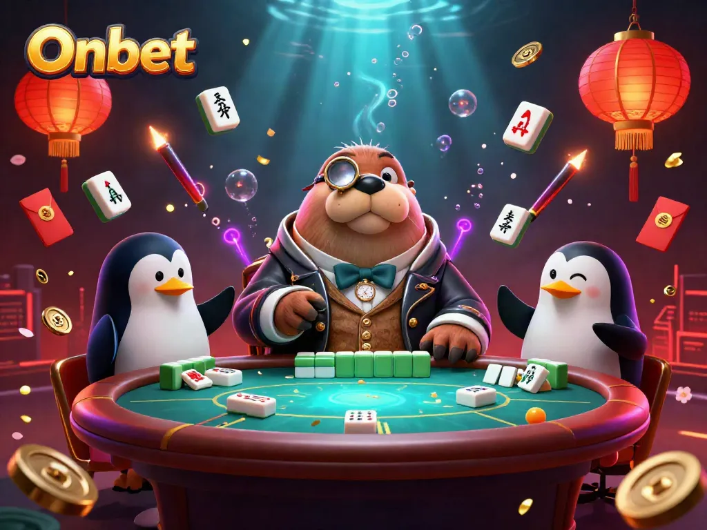 Engage with Onbet's thrilling underwater poker game featuring unique characters and festive elements.
