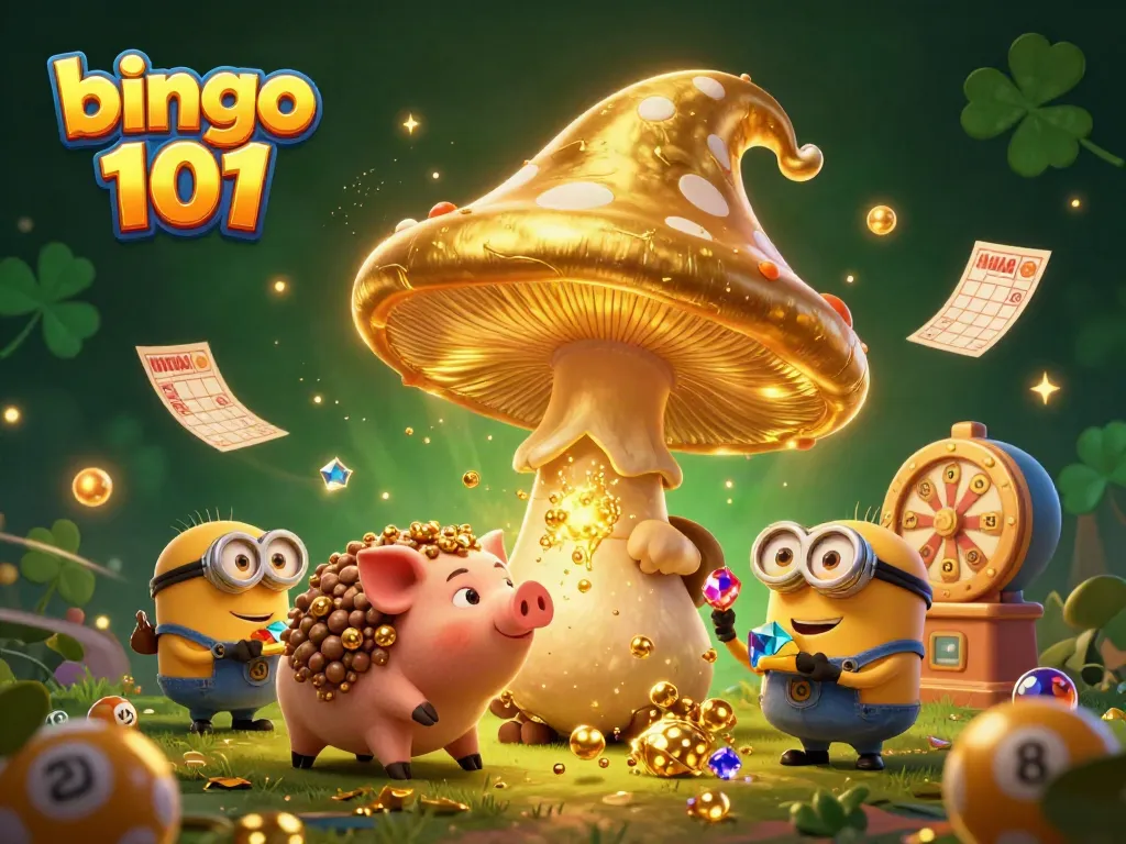 Mainkan bingo 101 dengan karakter ajaib dan elemen permainan yang berkilauan.