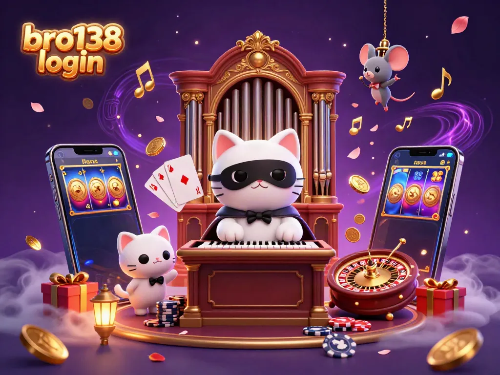 Experience the excitement of bro138 login with a captivating casino scene featuring enchanting characters and vibrant game elements.