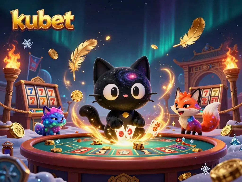 Engage in exciting gameplay at kubet's cosmic casino with whimsical characters and vibrant colors
