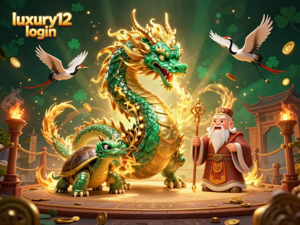 Experience the thrill of luxury12 login as a jade dragon unleashes fiery luck in this dynamic casino scene.