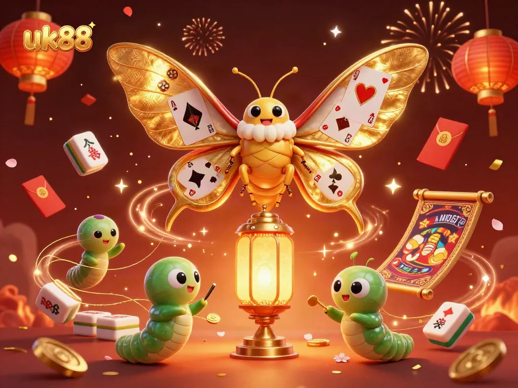 Experience the excitement of uk88 with a vibrant 3D scene featuring lavish casino motifs.