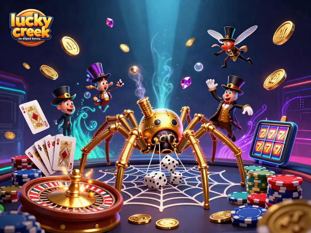 Experience the excitement of winning with the lucky creek no deposit bonus while exploring this casino scene.