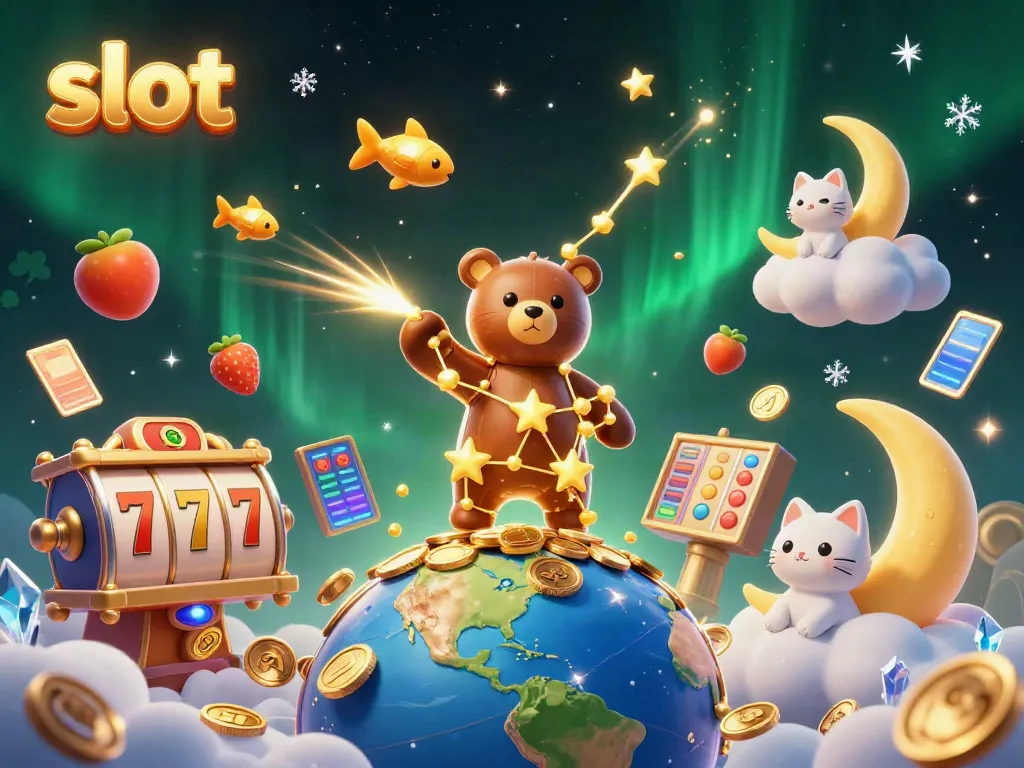 Experience thrilling slot gameplay with lucky constellation characters and vibrant symbols.
