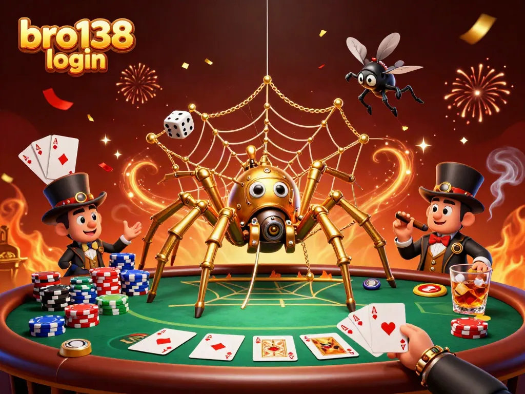 Catch amazing offers with bro138 login at this eye-catching casino-themed scene.