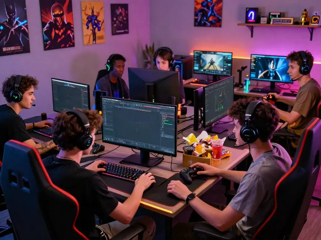 Immersive gaming moment highlighting the batman138login with friends enjoying multiplayer games in a vibrant setting.