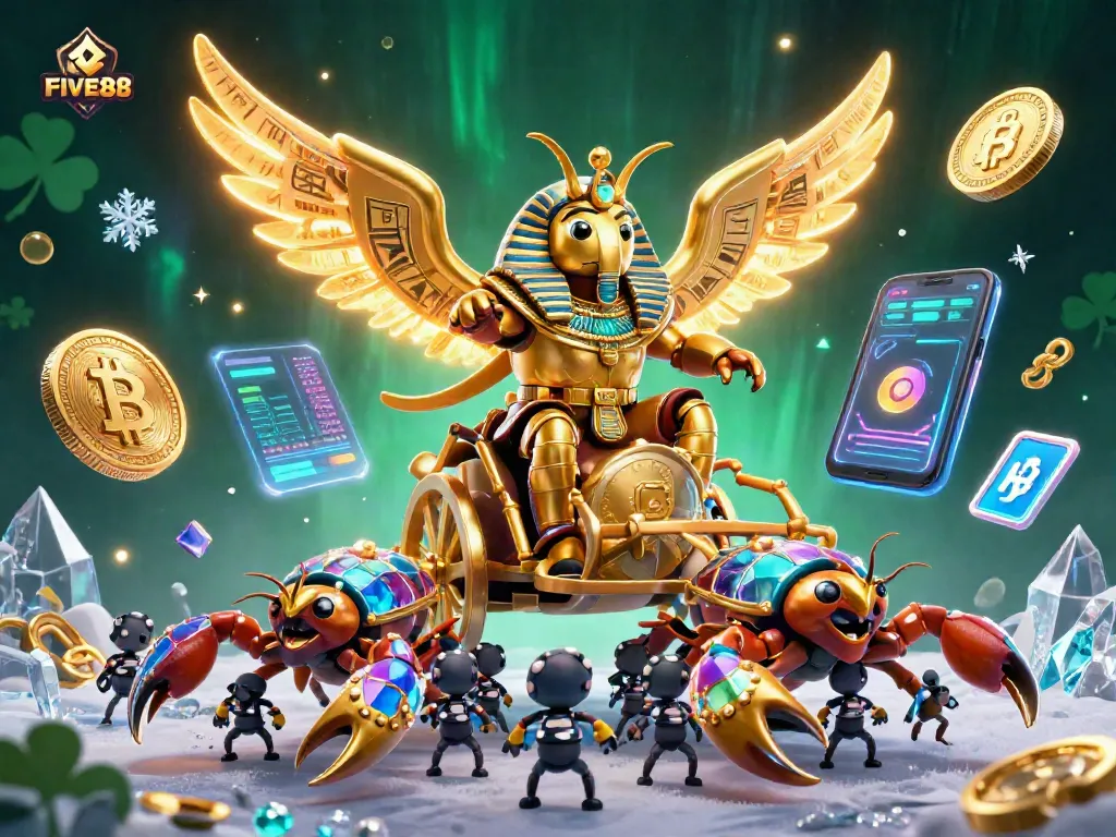 Experience the thrill of FIVE88 with a spectacular 3D illustration showcasing exciting gaming elements.