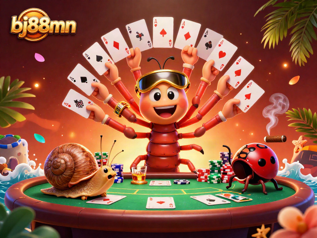 Experience vibrant gameplay at bj88mn with a millipede dealer and high-stack chips in a lively setting.