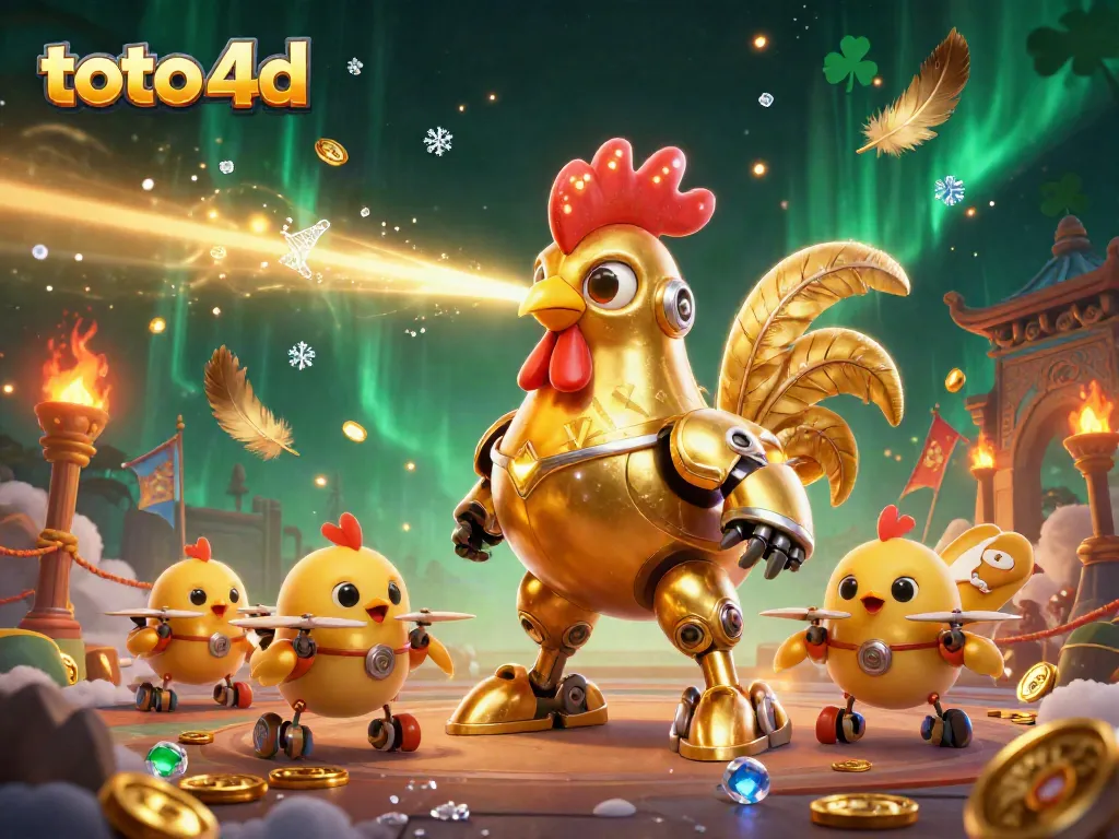 Menangkap keseruan bermain toto 4d dengan robot ayam futuristik dan drone anak-anak yang menarik!