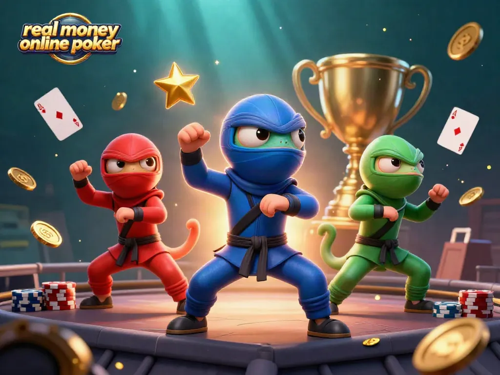 Engage in real money online poker with our vibrant ninja chameleon team featuring dynamic gameplay elements.