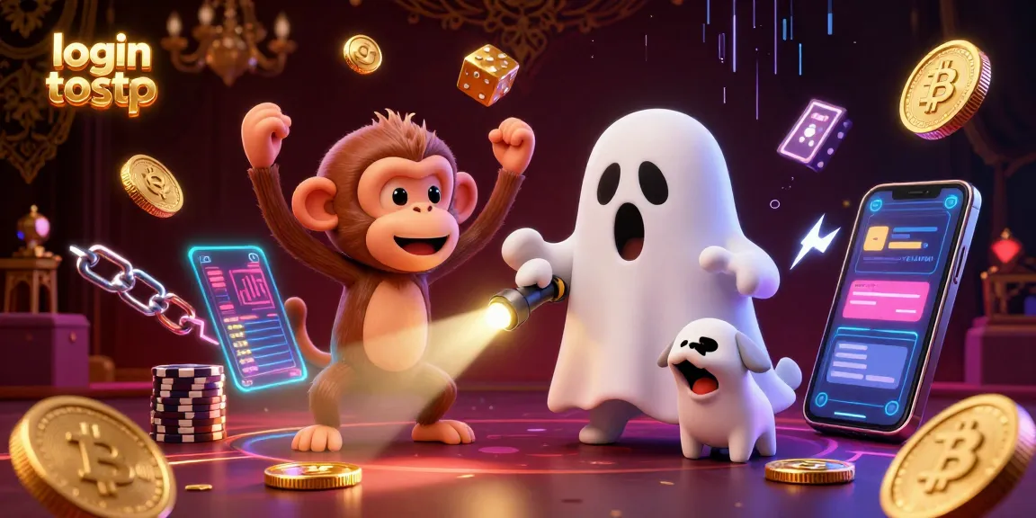 Engage in thrilling games with login toto sgp while the mischievous poltergeist monkey juggles gold and crypto elements in a haunted casino.