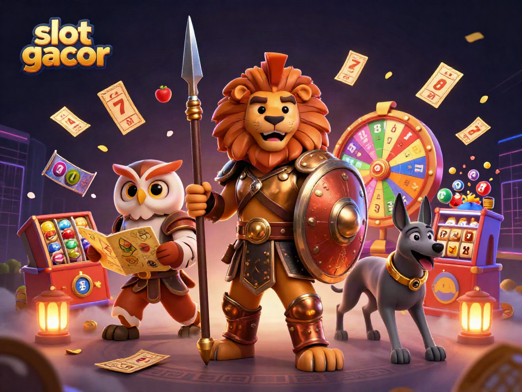 Experience excitement with slot gacor symbols in this vibrant 3D casino illustration.